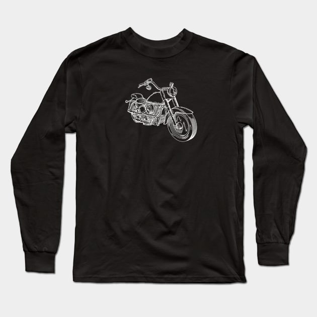 Motorcycle Vintage Patent Drawing Long Sleeve T-Shirt by TheYoungDesigns